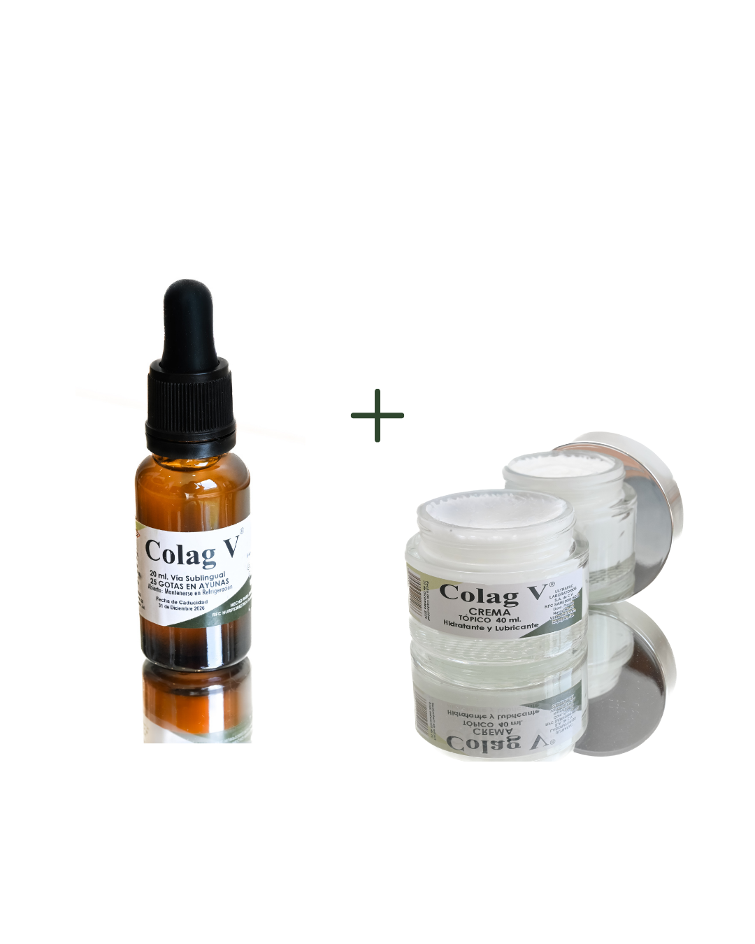 PROMO Colag V Sublingual + Crema con Colágeno | Firmeza facial y energía prolongada