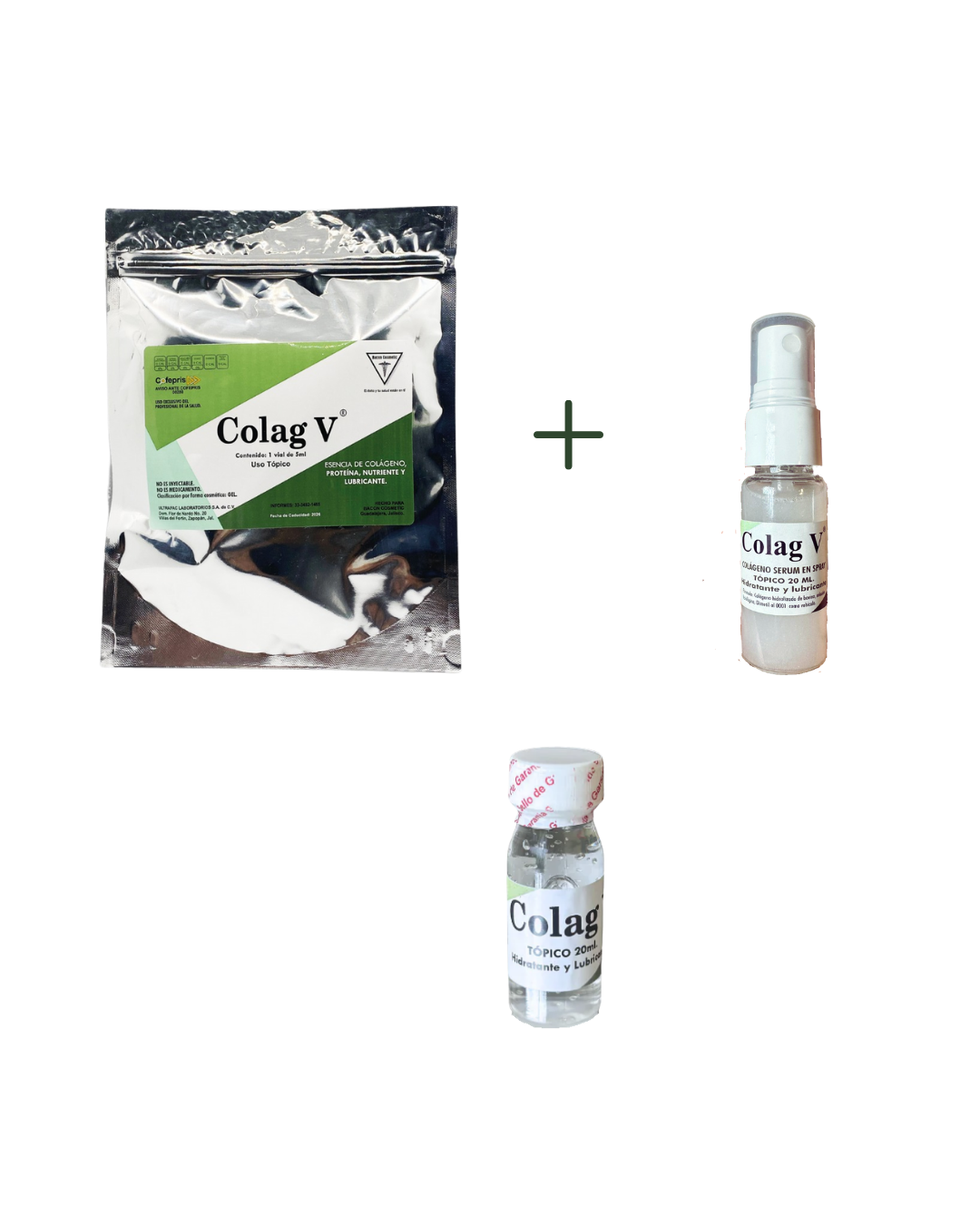 Colageno Vaginal/Rectal + Topico chico + Spray chico + Envio Gratis (Promoción)