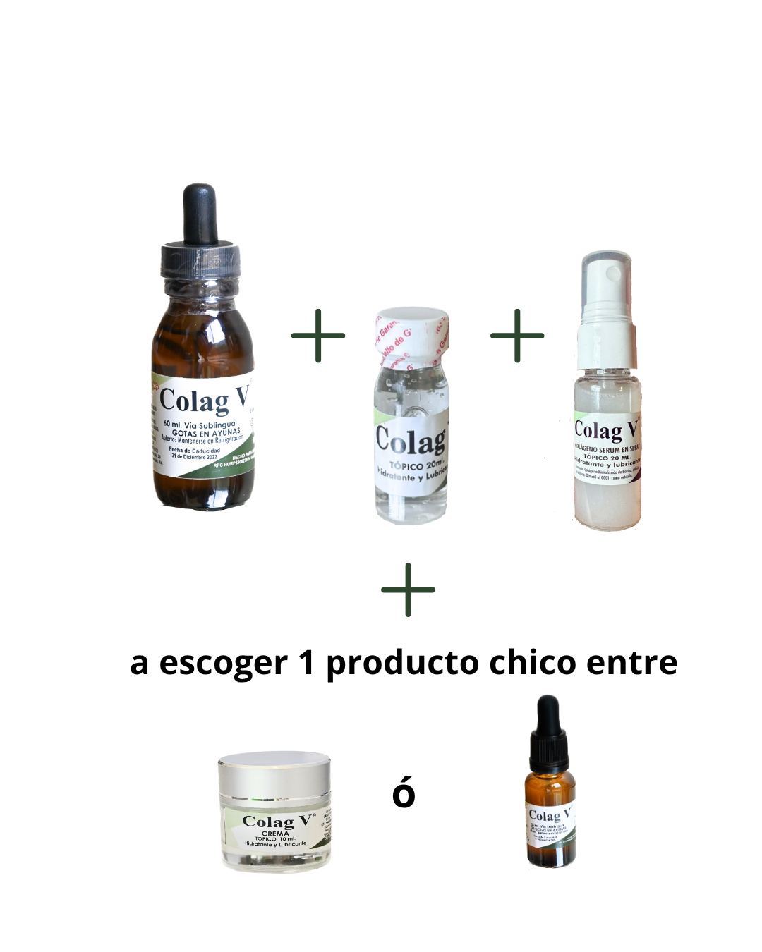PROMO Colag V Sublingual + Gel Tópico + Spray Chico | Rutina completa de hidratación y energía celular
