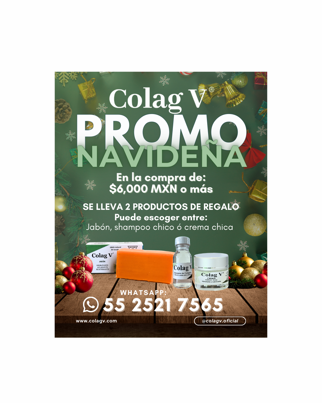 Colag V – Promo Navideña $6,000 MXN | 2 Productos de Regalo