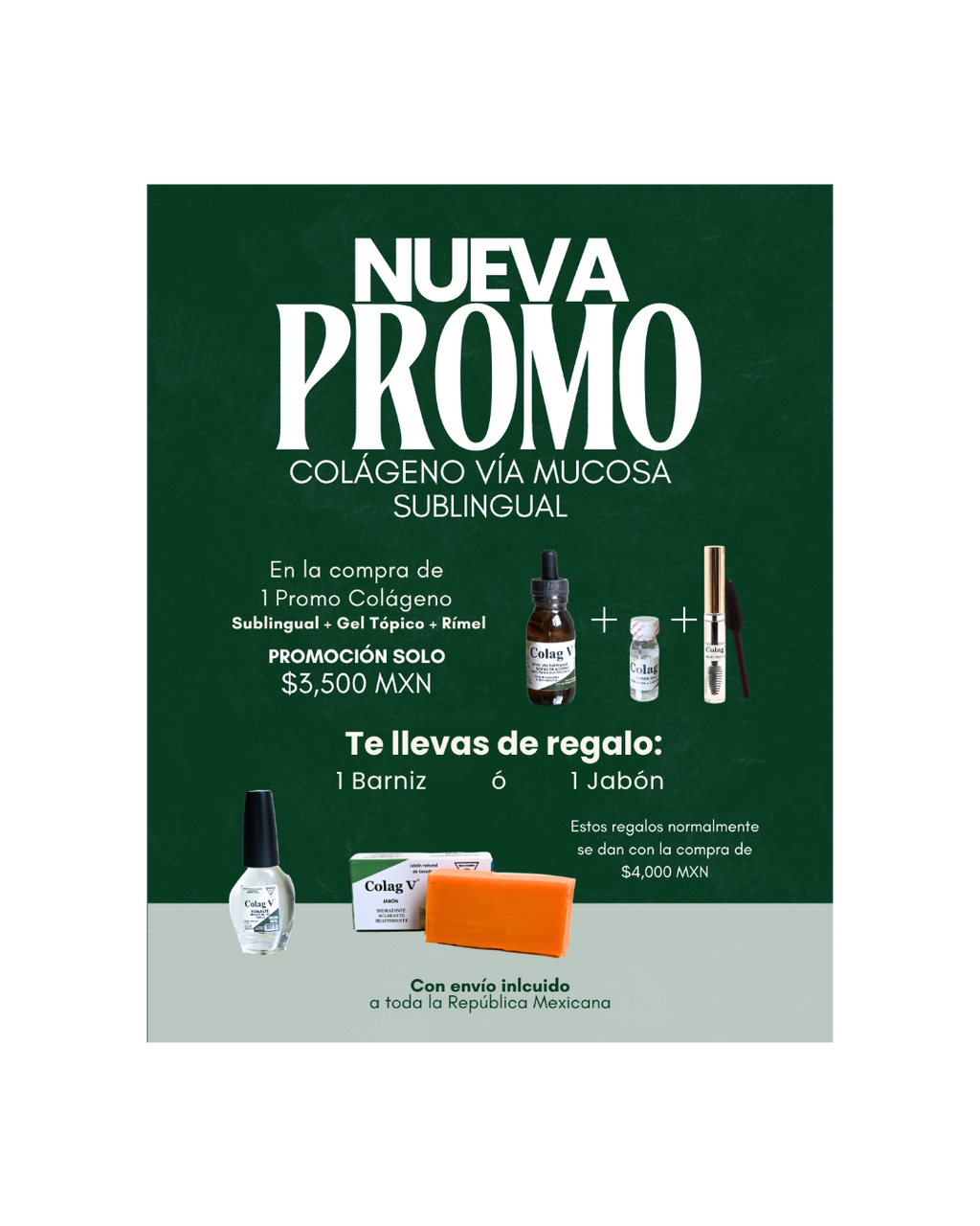 PROMO Colágeno Sublingual + Gel Tópico + Rímel | Cuidado Integral y Mirada Radiante