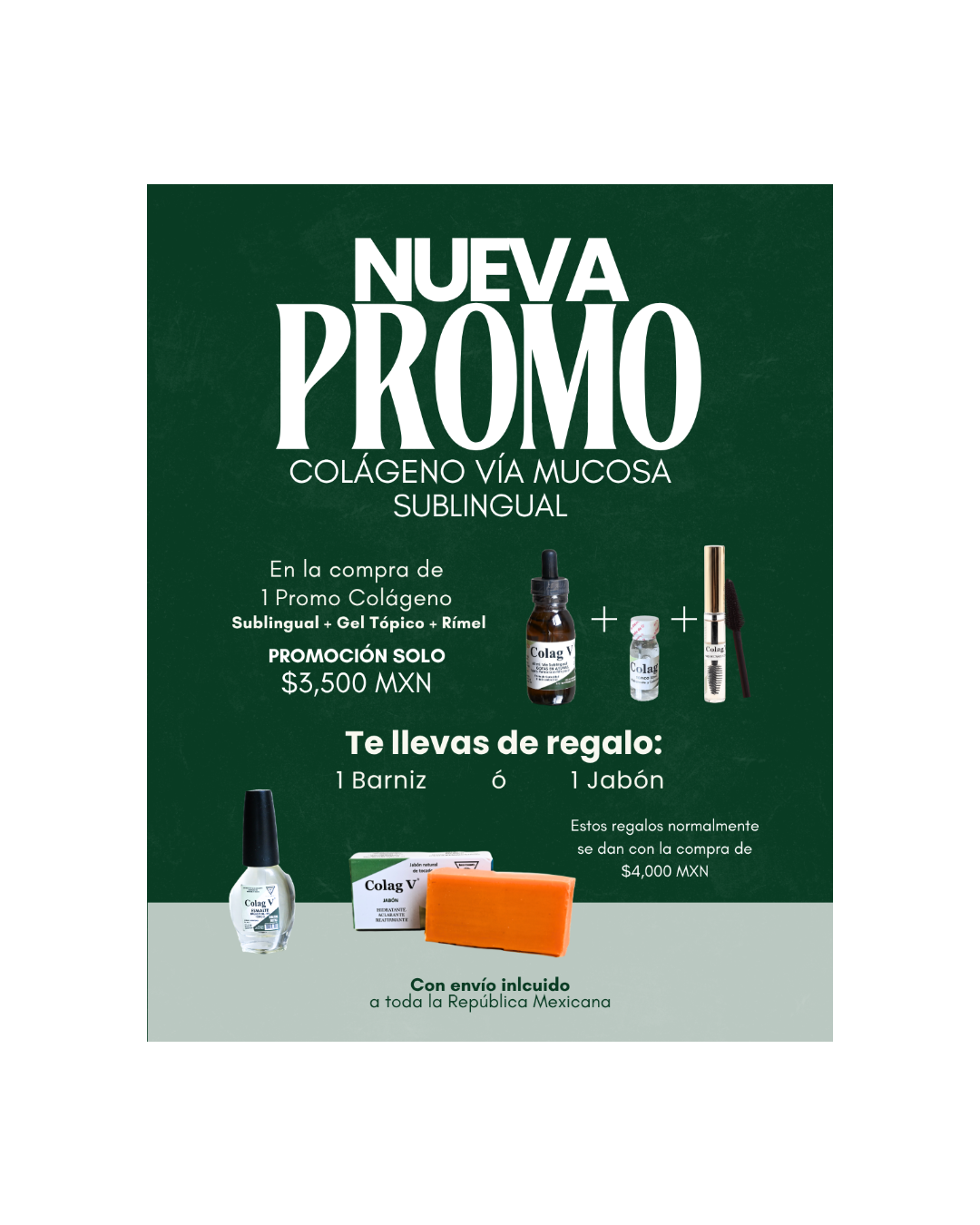 PROMO Colágeno Sublingual + Gel Tópico + Rímel | Cuidado Integral y Mirada Radiante